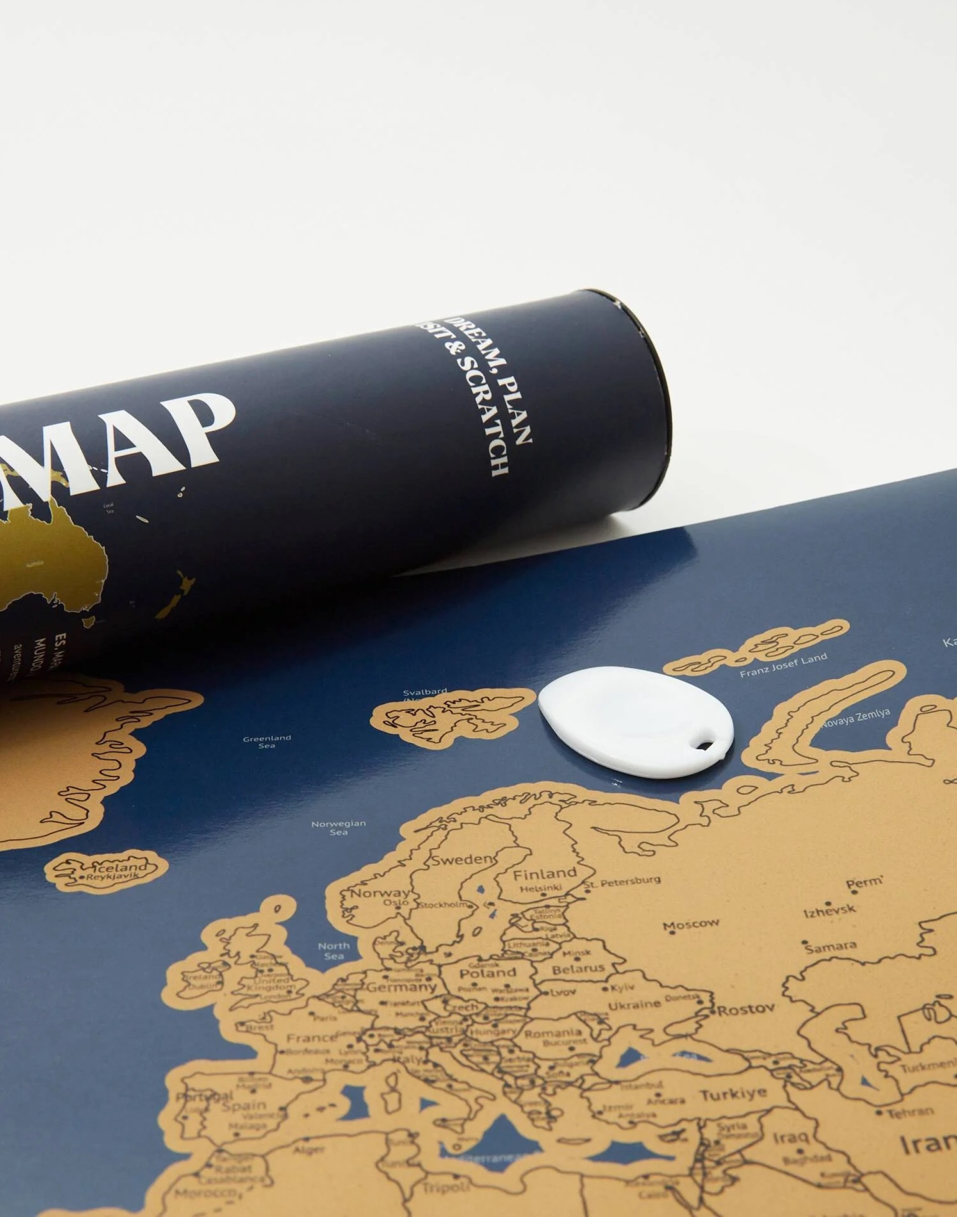 Mapa-mundo para riscar