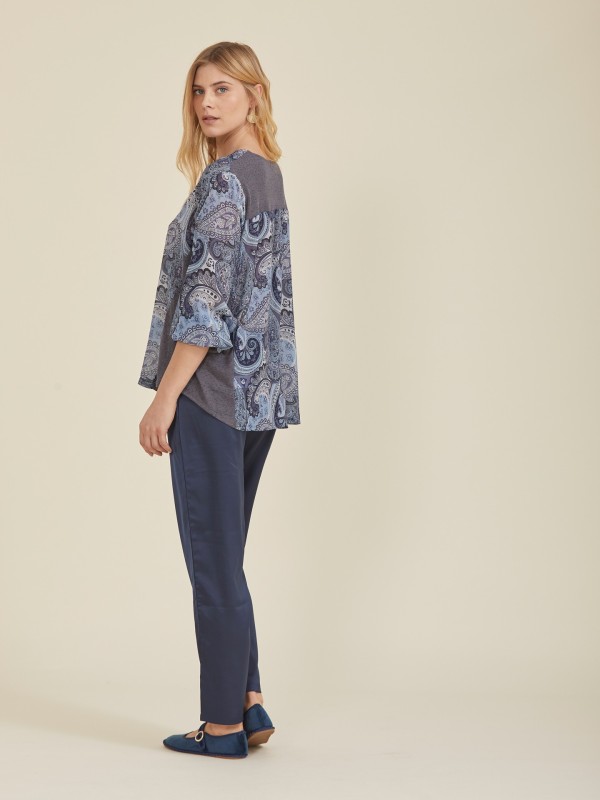 Blusa Malha Com Estampado Blusa Malha Com Estampado