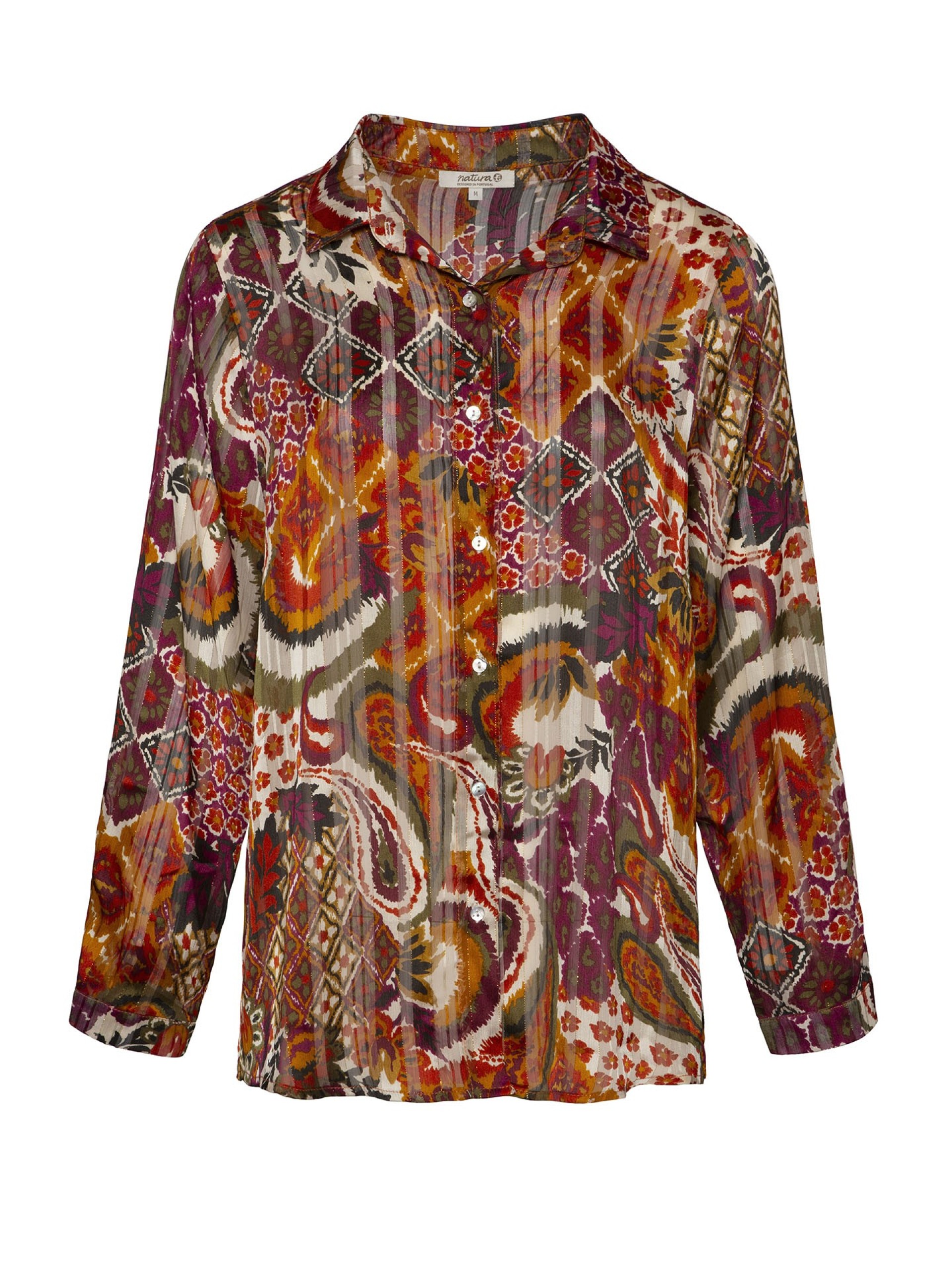 Camisa Estampada Laranja