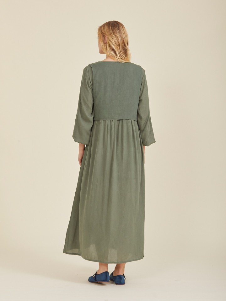 Vestido Comprido Com Colete