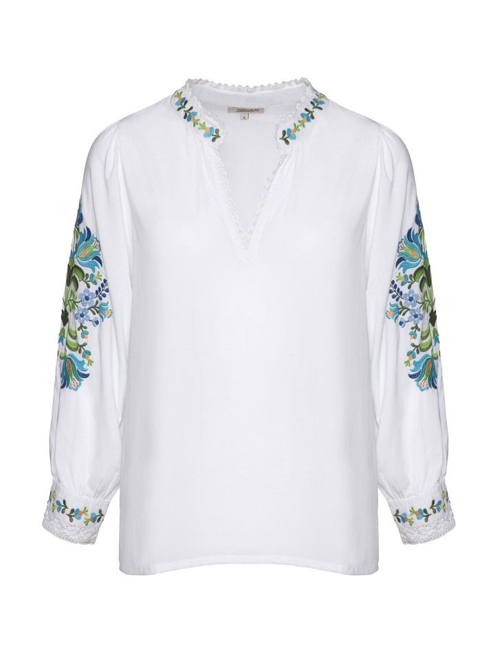 Blusa Branca Com Bordados