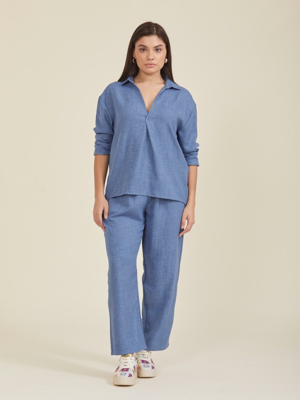 Calcas Jogger Solidas Azul Calcas Jogger Solidas Azul