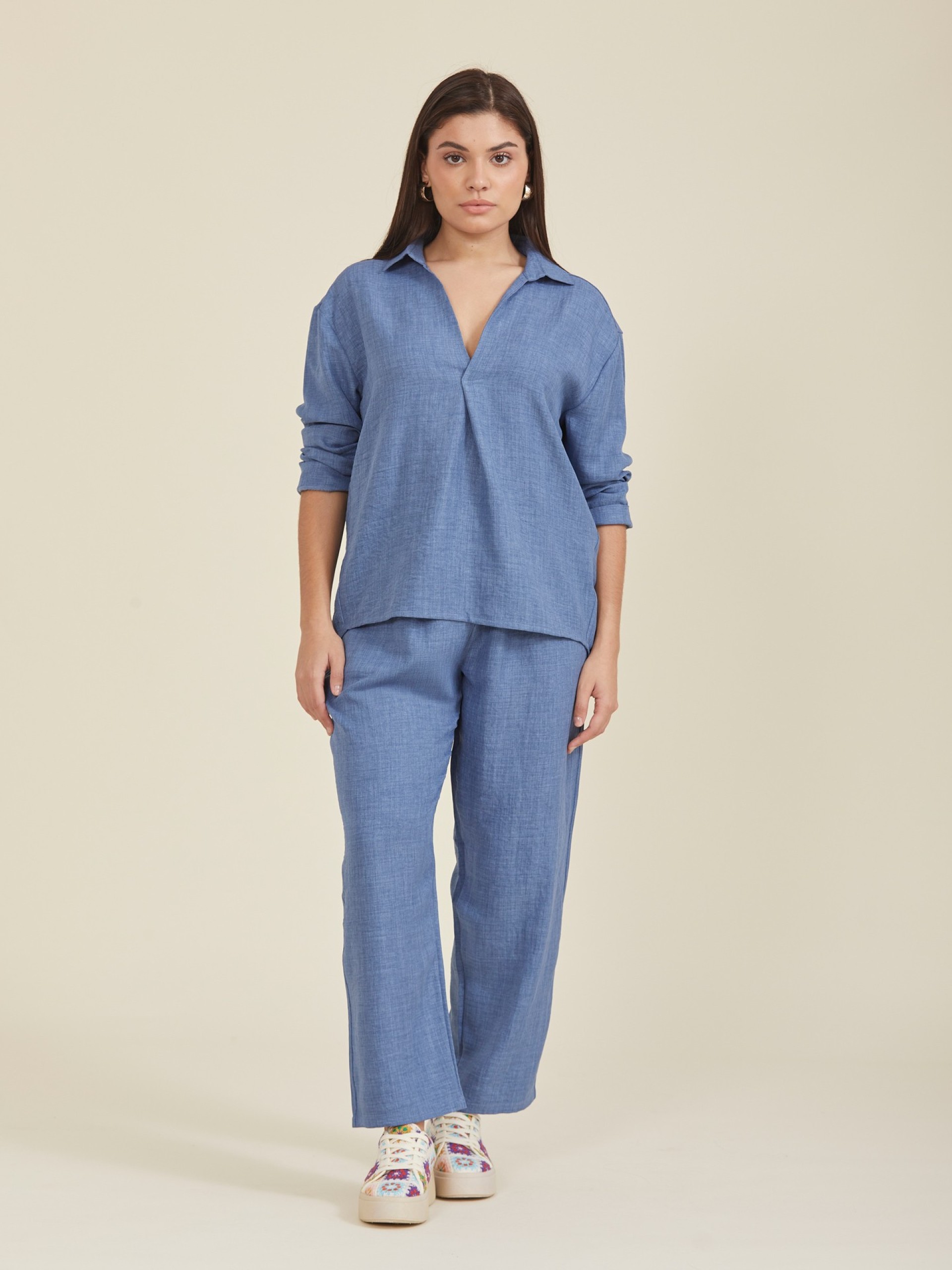 Calcas Jogger Solidas Azul