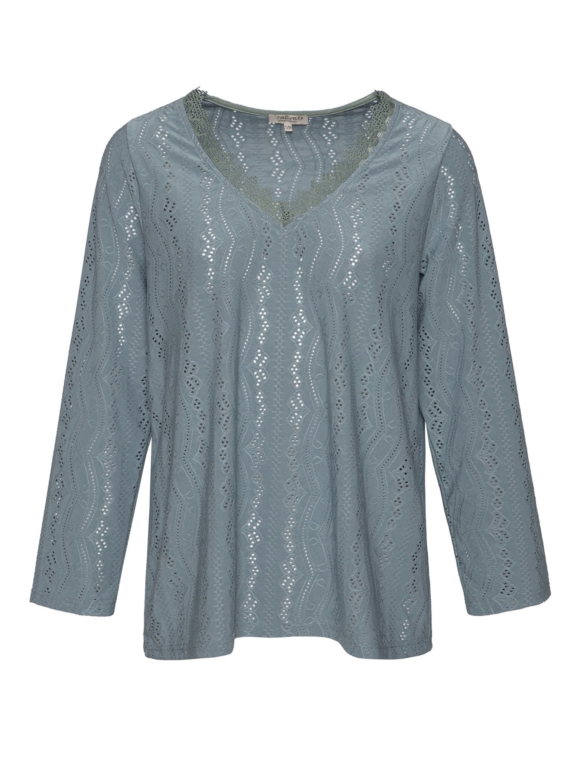 Blusa Solida Bordado Ingles