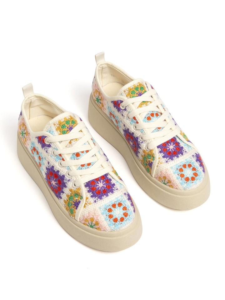 Sapatilha Efeito Crochet