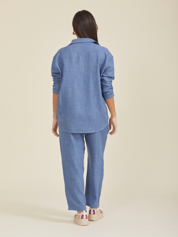 Calcas Jogger Solidas Azul Calcas Jogger Solidas Azul