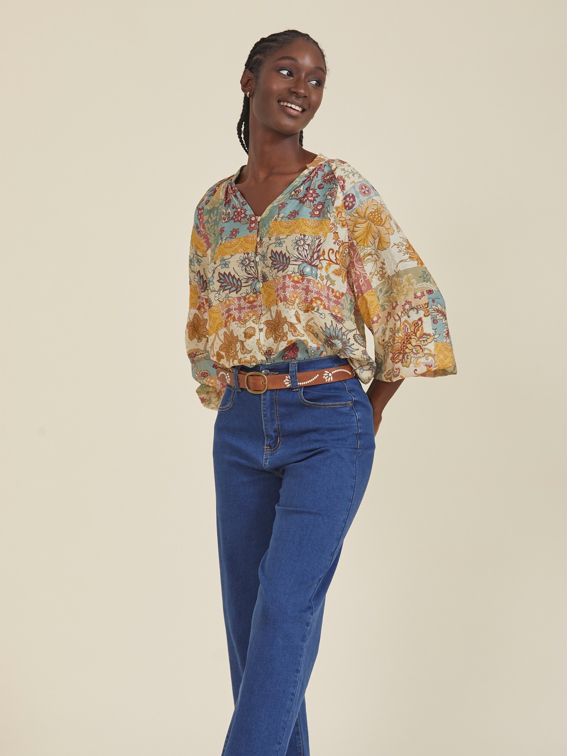 Blusa Patchwork Laranja