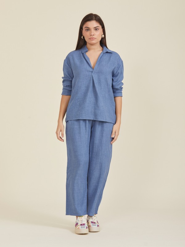 Blusa Solida Azul Blusa Solida Azul