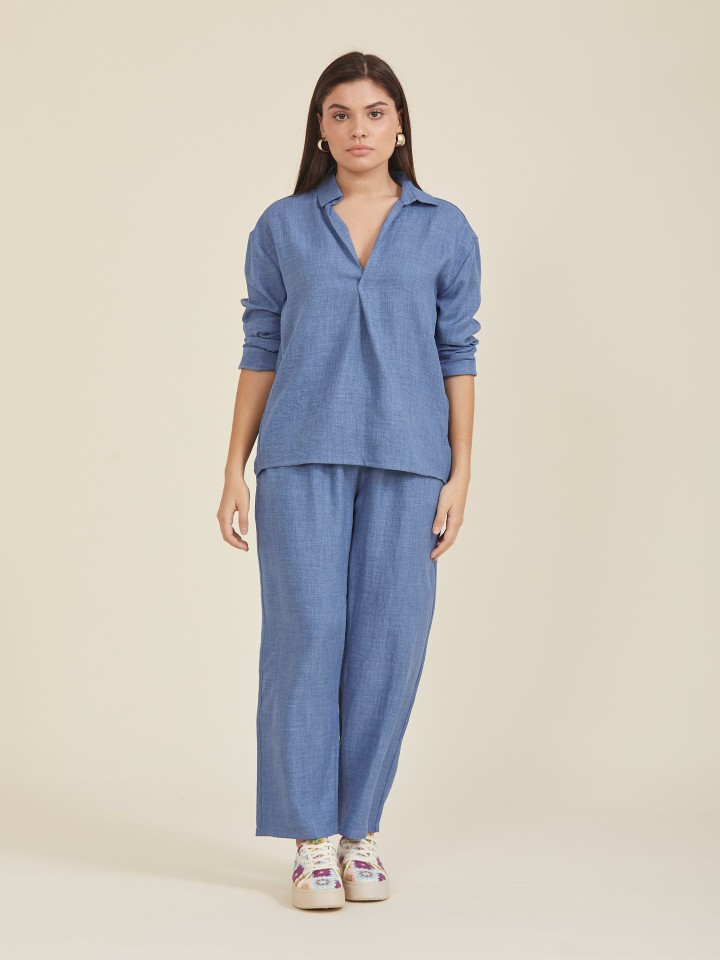 Blusa Solida Azul