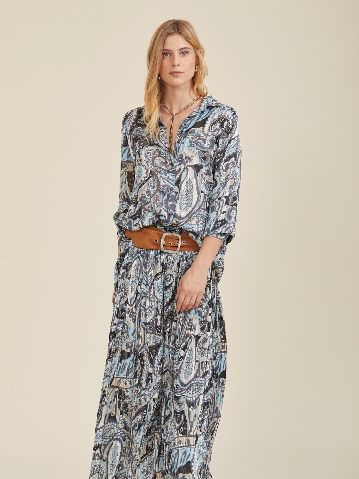 Camisa Cornucopias Azul