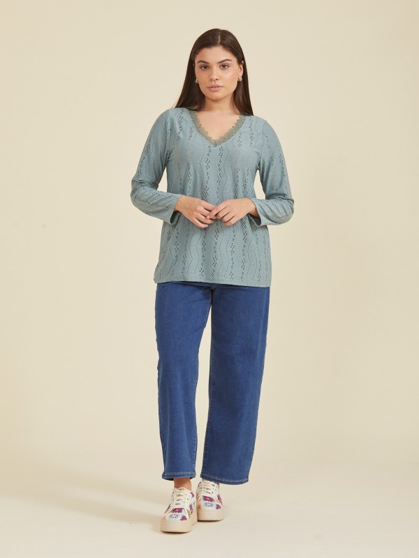Blusa Solida Bordado Ingles Blusa Solida Bordado Ingles