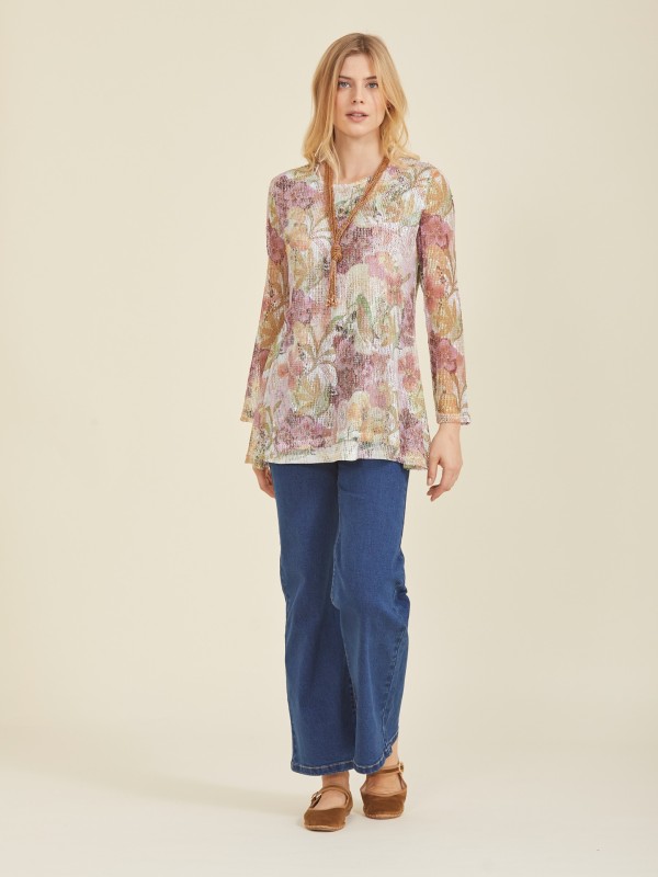 Blusa Dupla Estampada Blusa Dupla Estampada