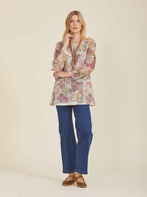 Blusa Dupla Estampada Blusa Dupla Estampada