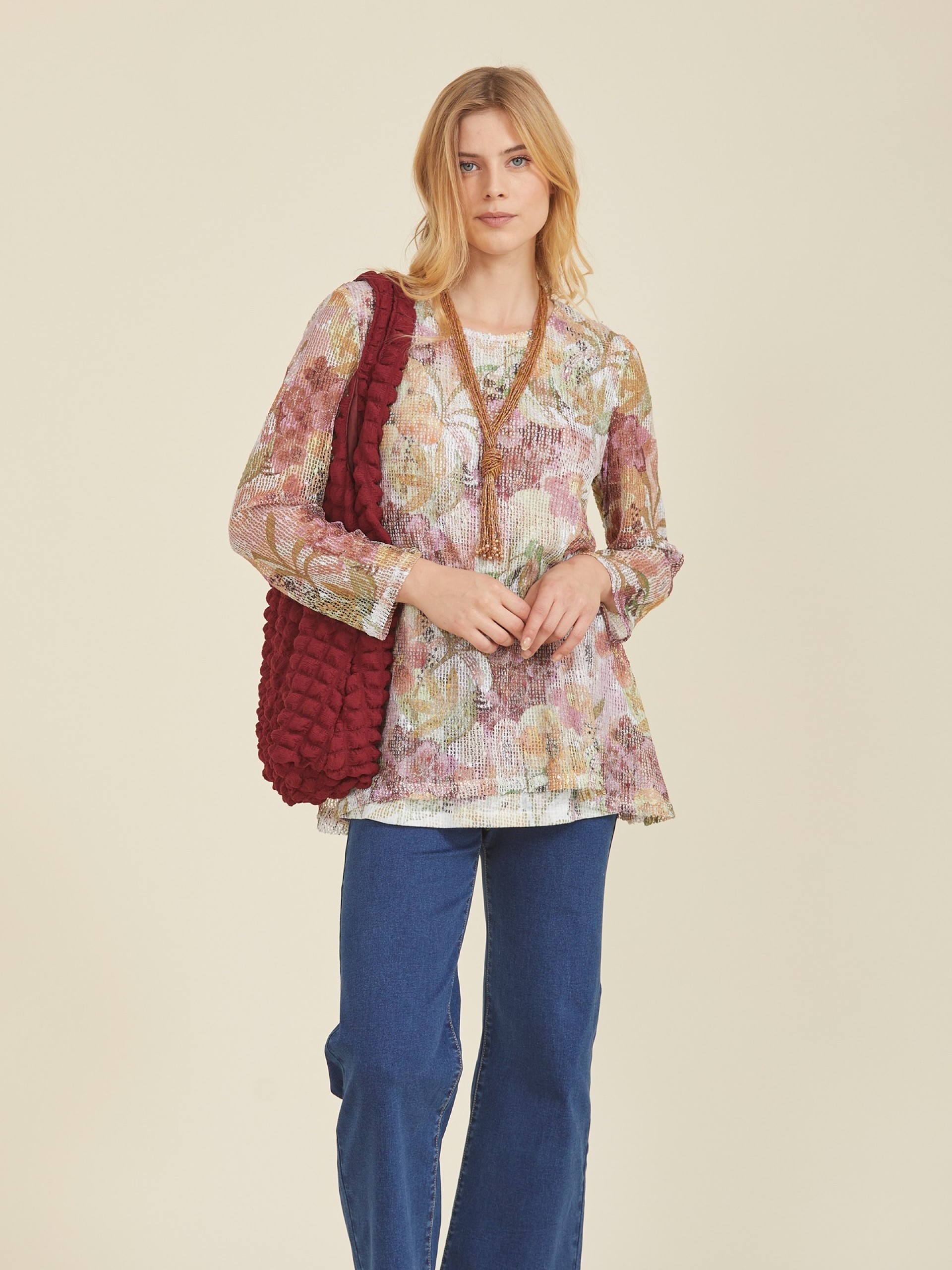 Blusa Dupla Estampada