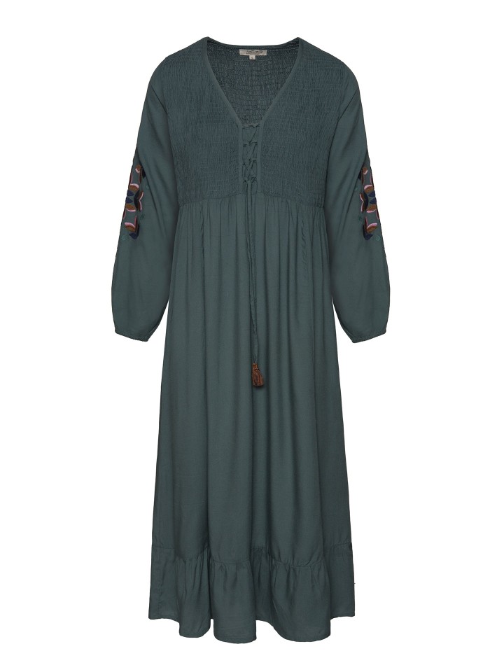 Vestido Midi Com Peito Elastico