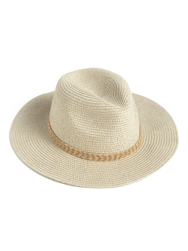 Chapeu de aba larga entrancado