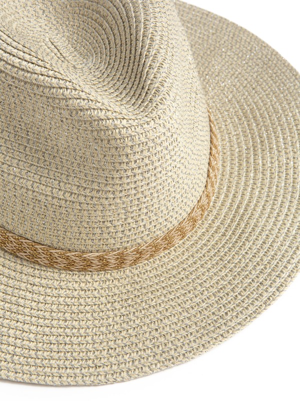 Chapeu de aba larga entrancado