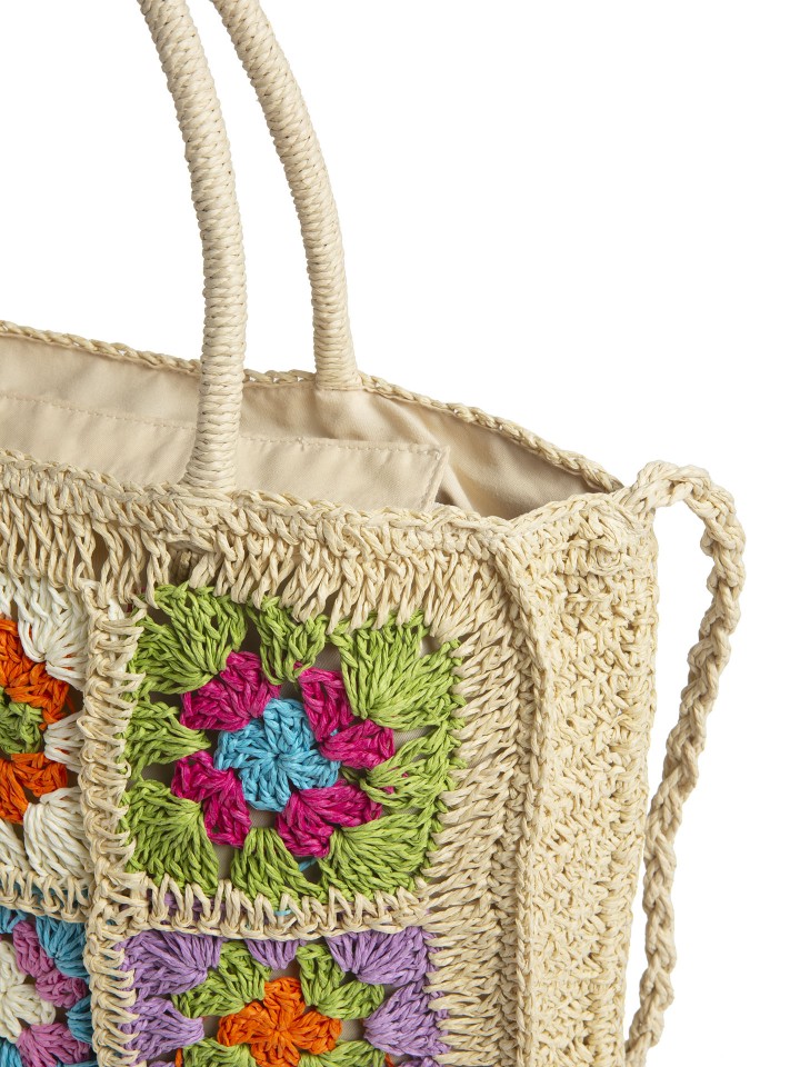 Shopper  Entrancado Com Efeito Crochet