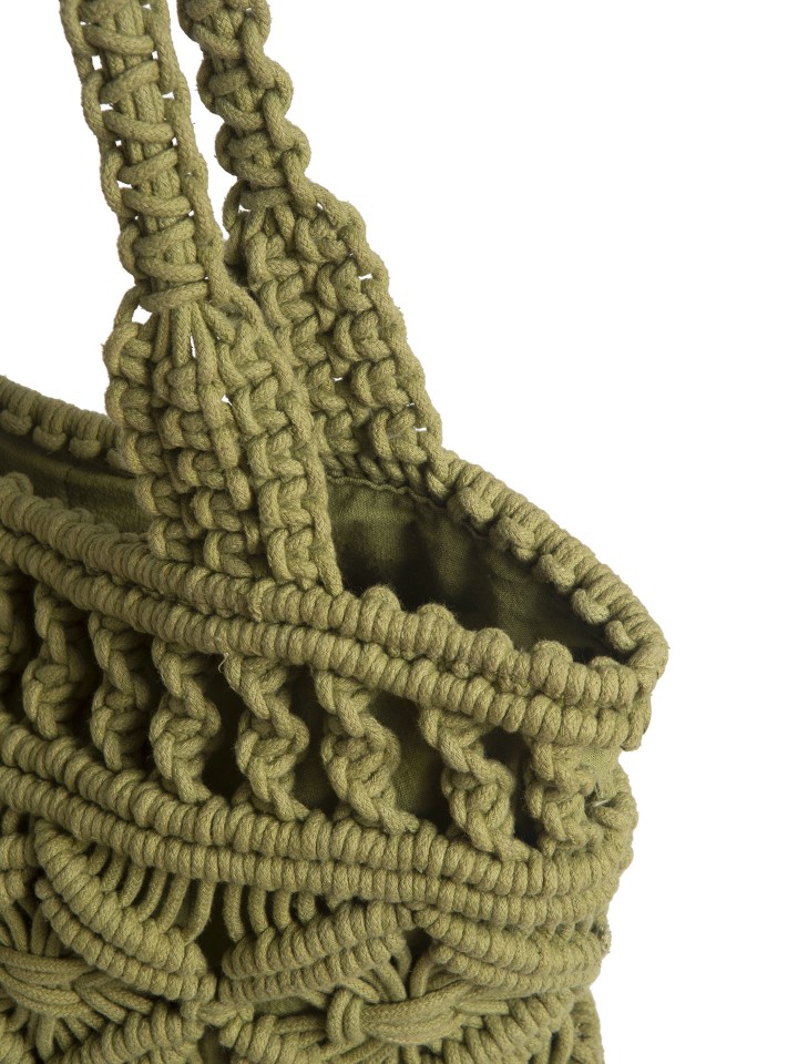 Shopper Em Efeito Macrame