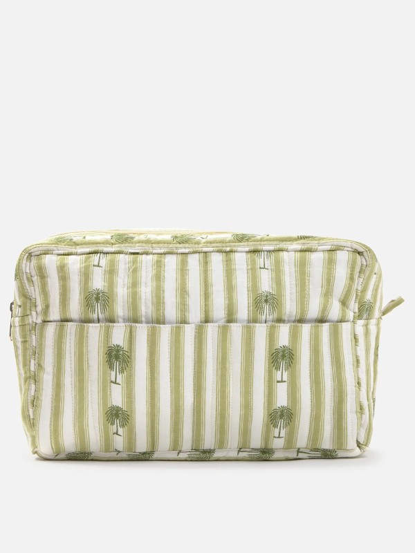 Necessaire Jaya com riscas palmas