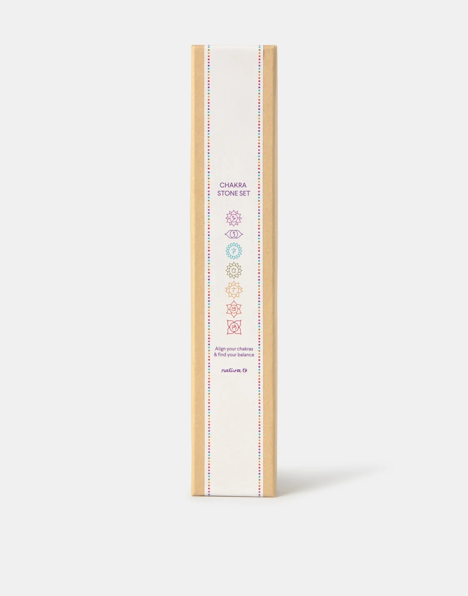 Conjunto de 7 pedras de chakra em caixa