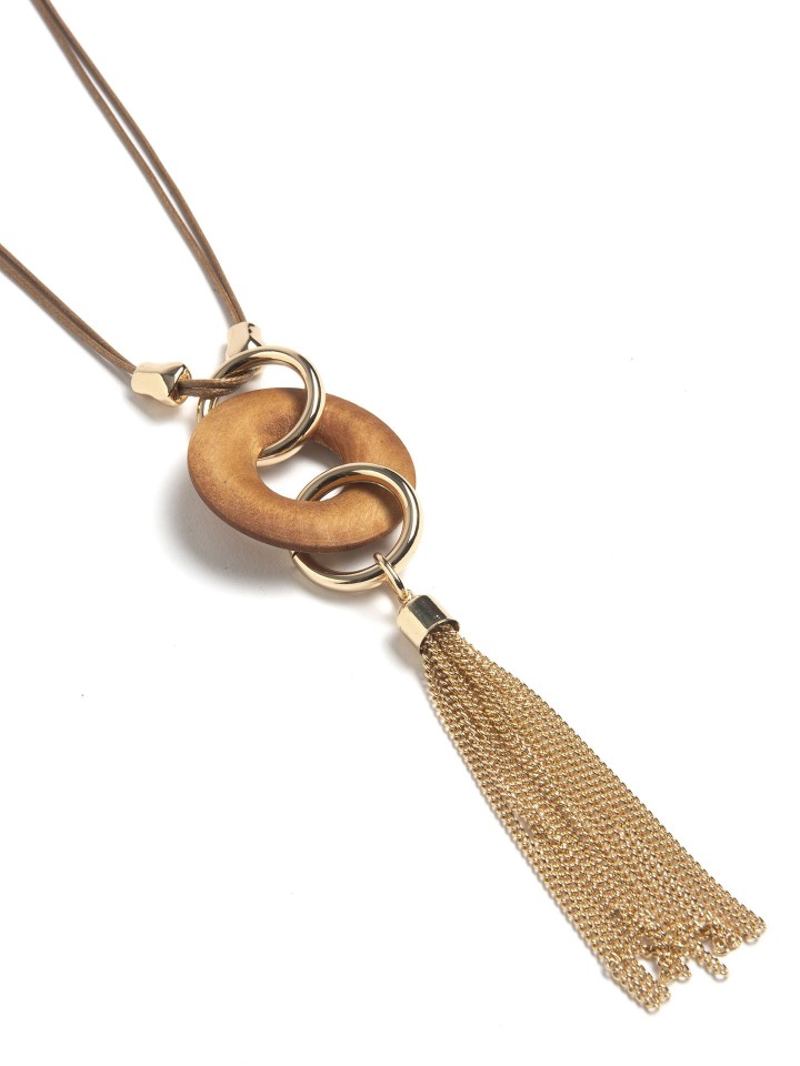 Colar Madeira Dourado