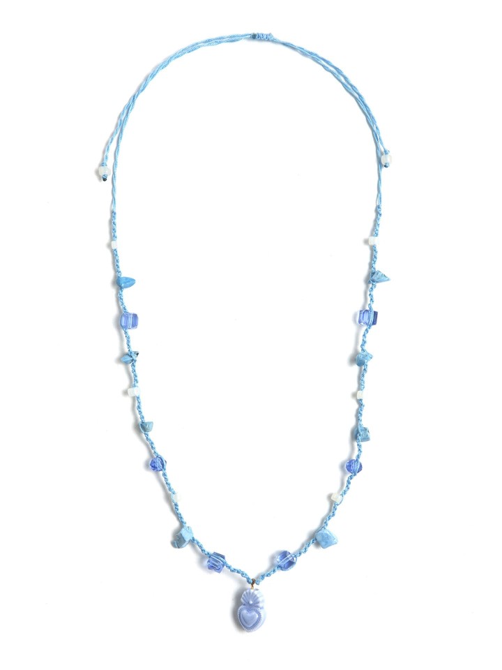 Colar Curto Blue Heart