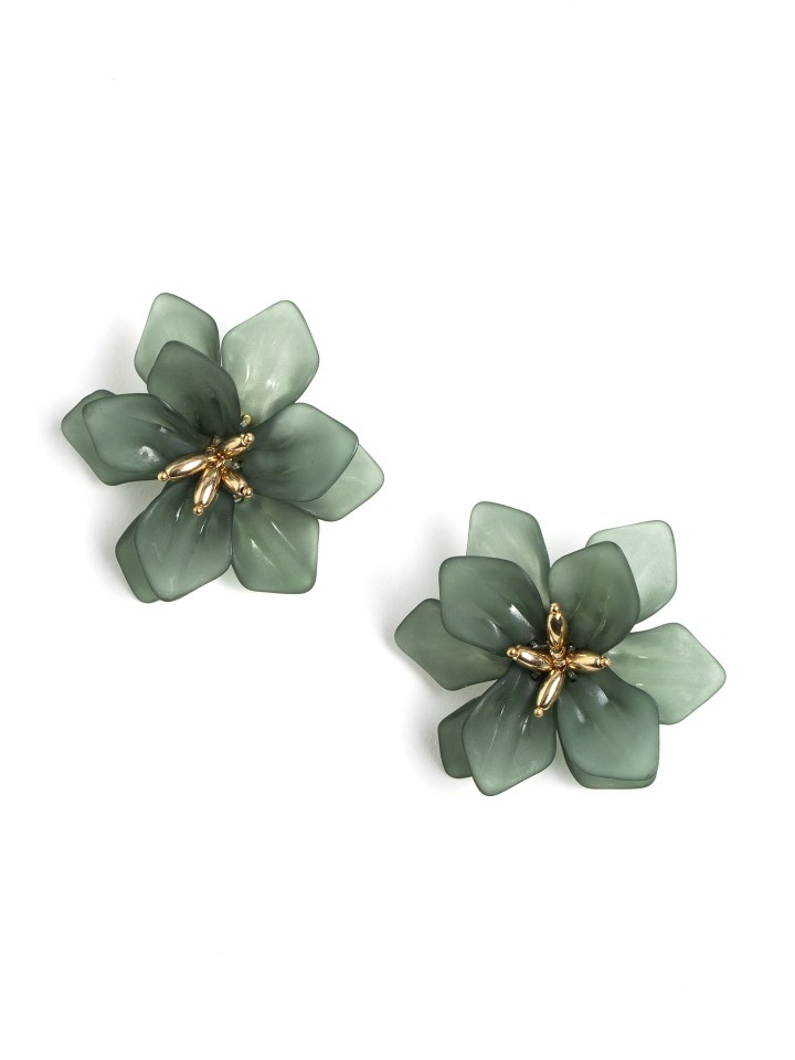 Brincos Flores Esmeralda