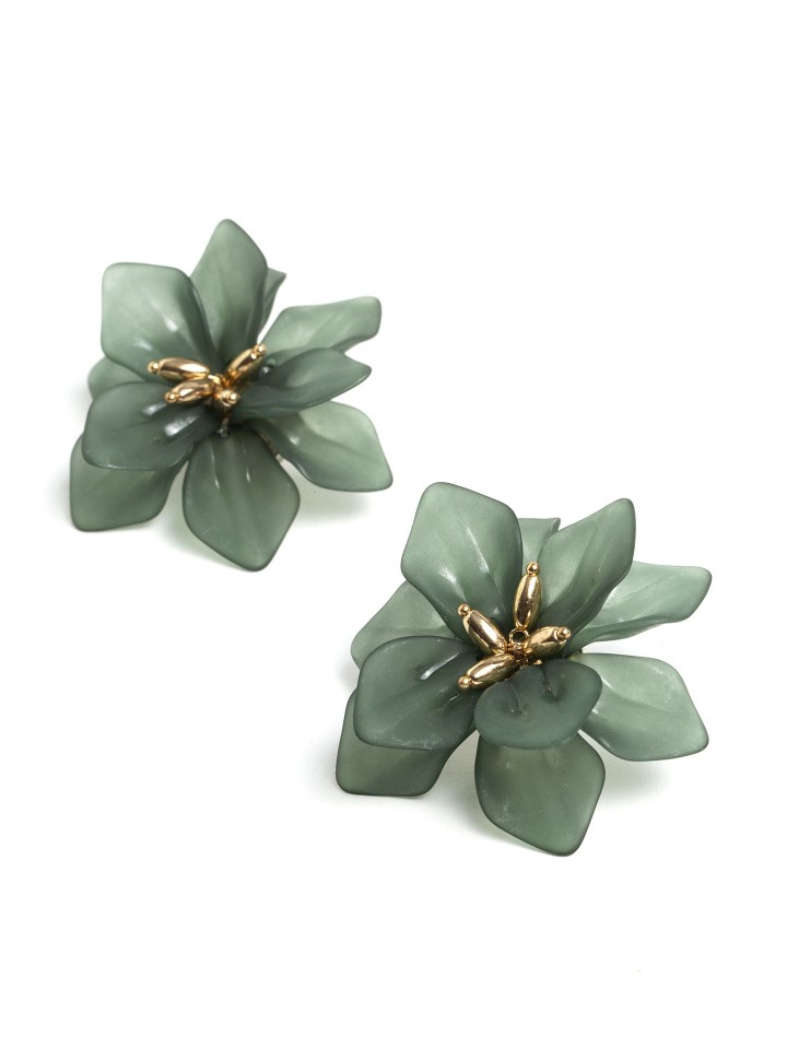 Brincos Flores Esmeralda