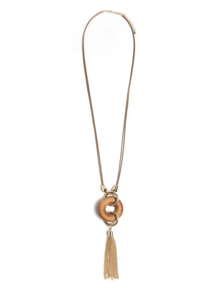 Colar Madeira Dourado