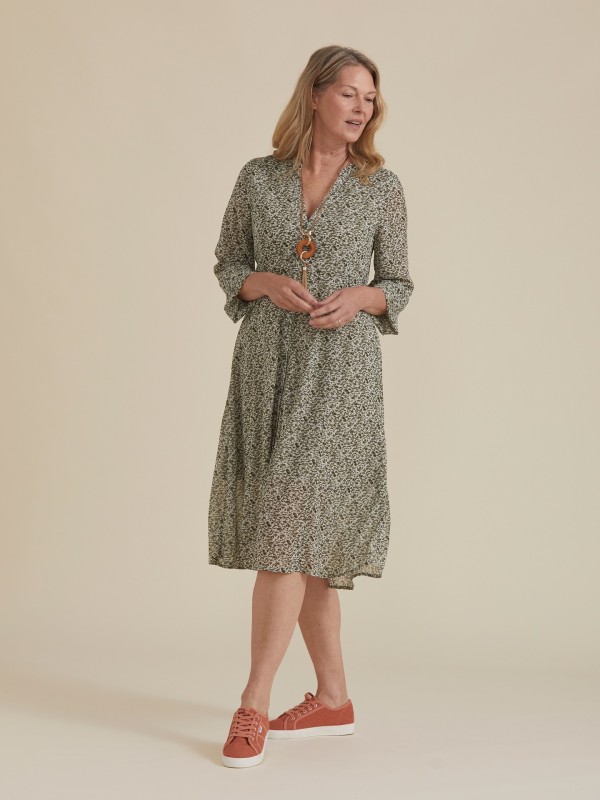 Vestido Camiseiro Floral Vestido Camiseiro Floral