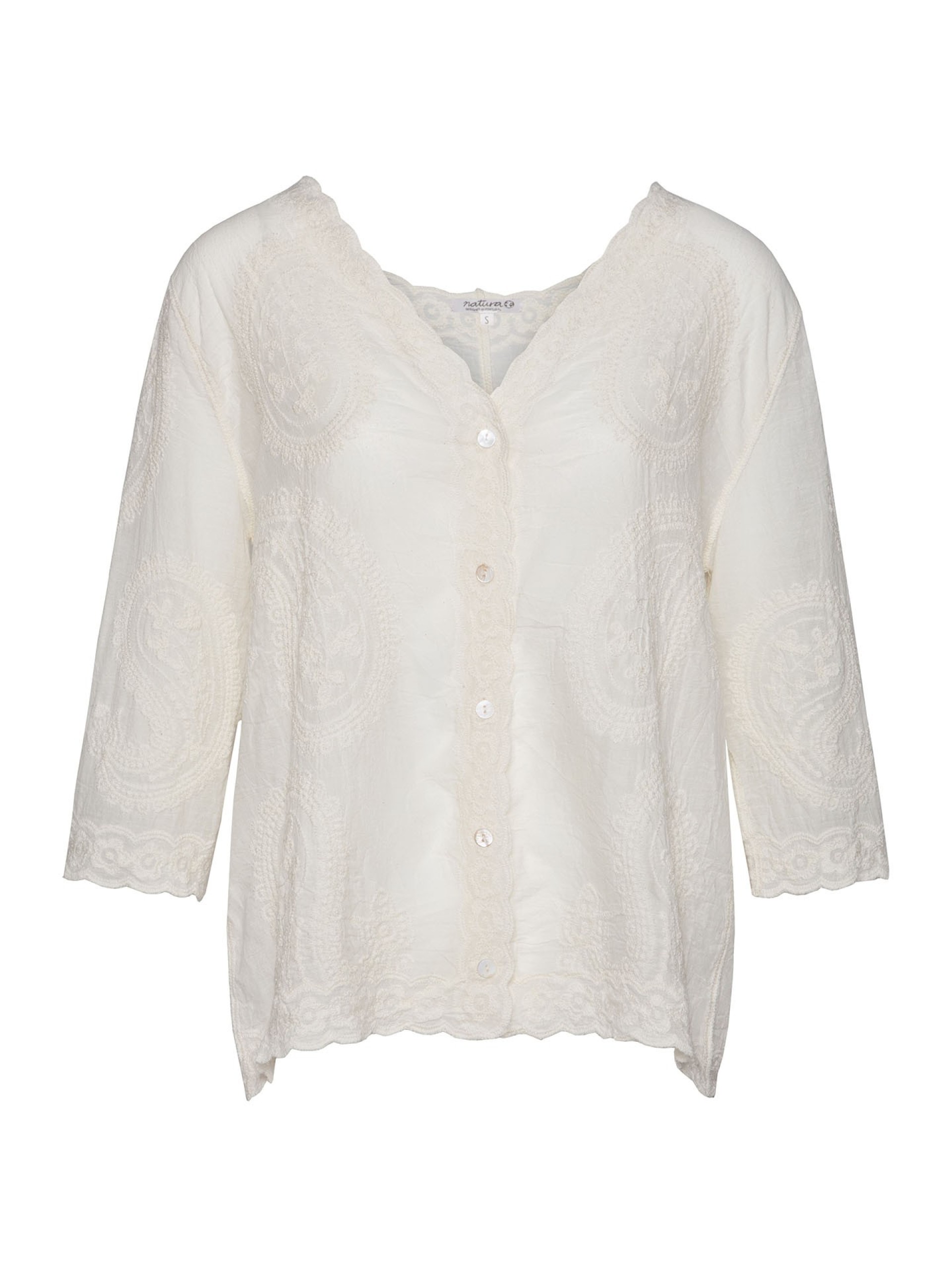 Camisa Bordado Natural