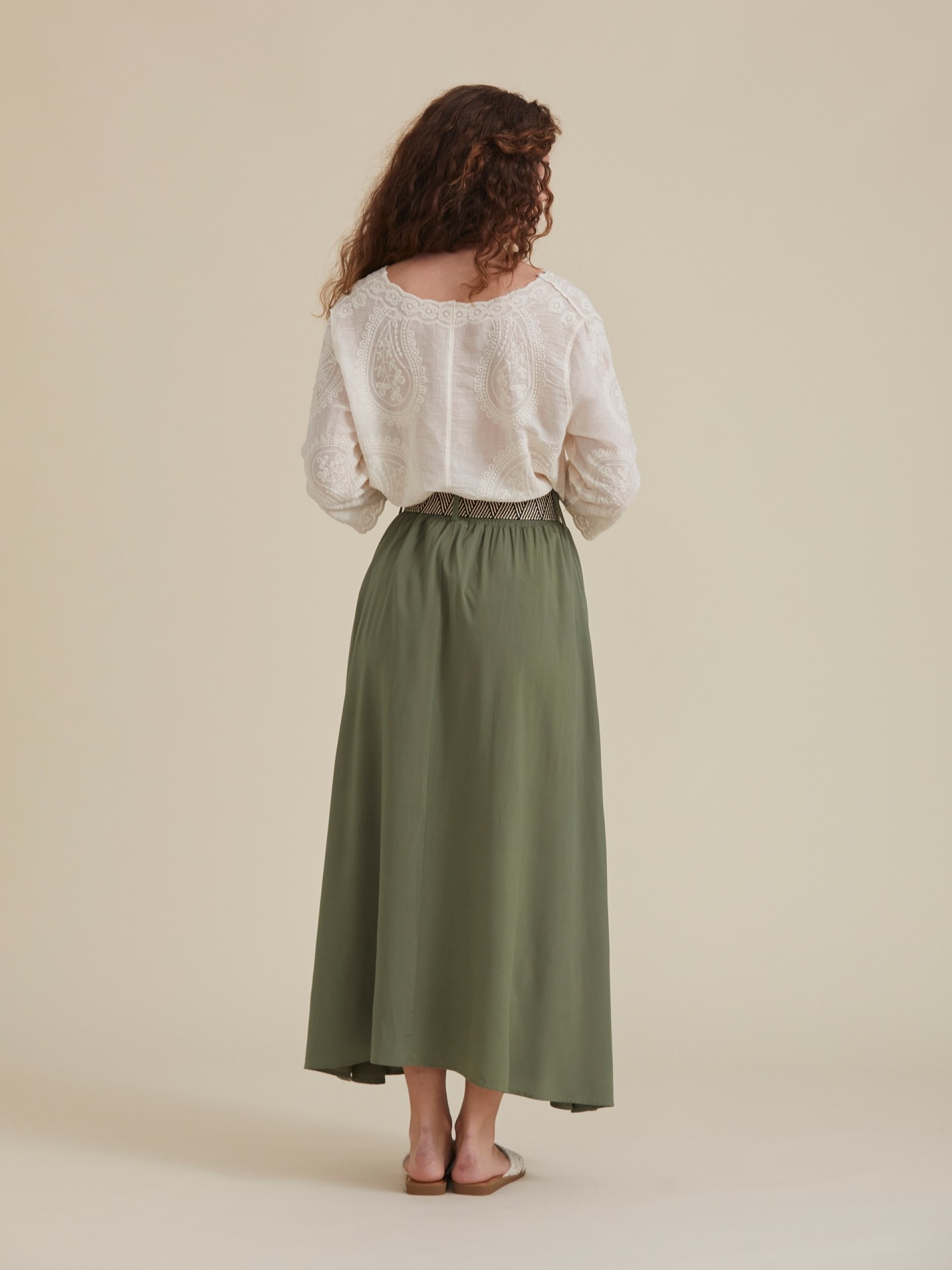 Camisa Bordado Natural