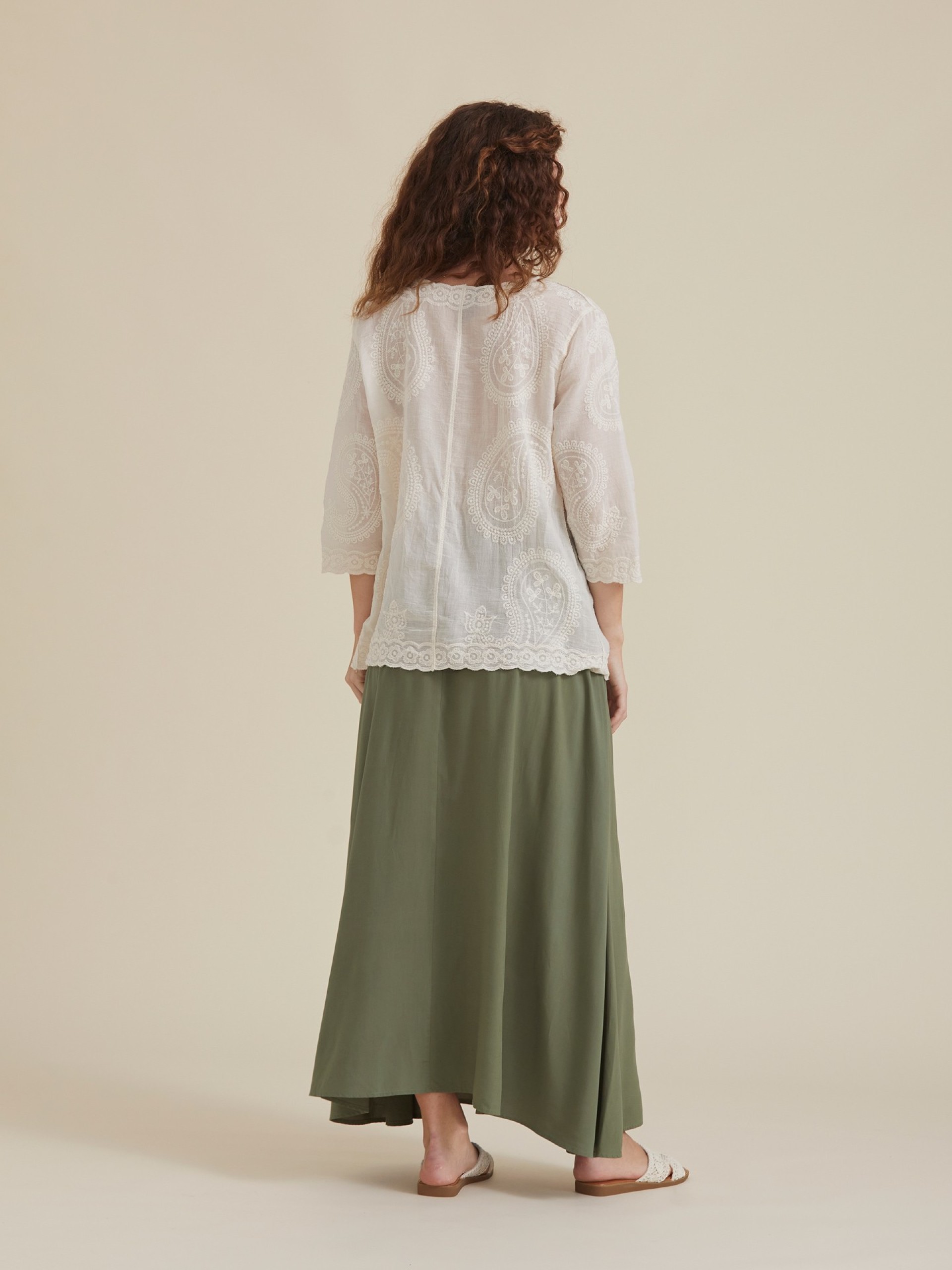 Camisa Bordado Natural