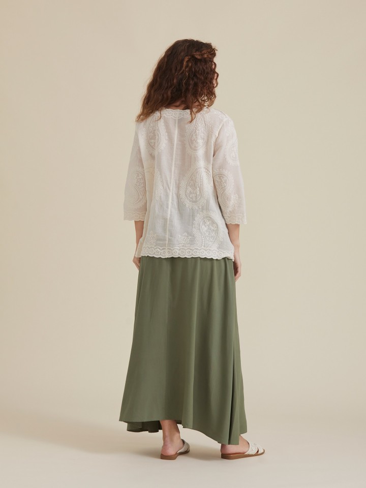 Camisa Bordado Natural