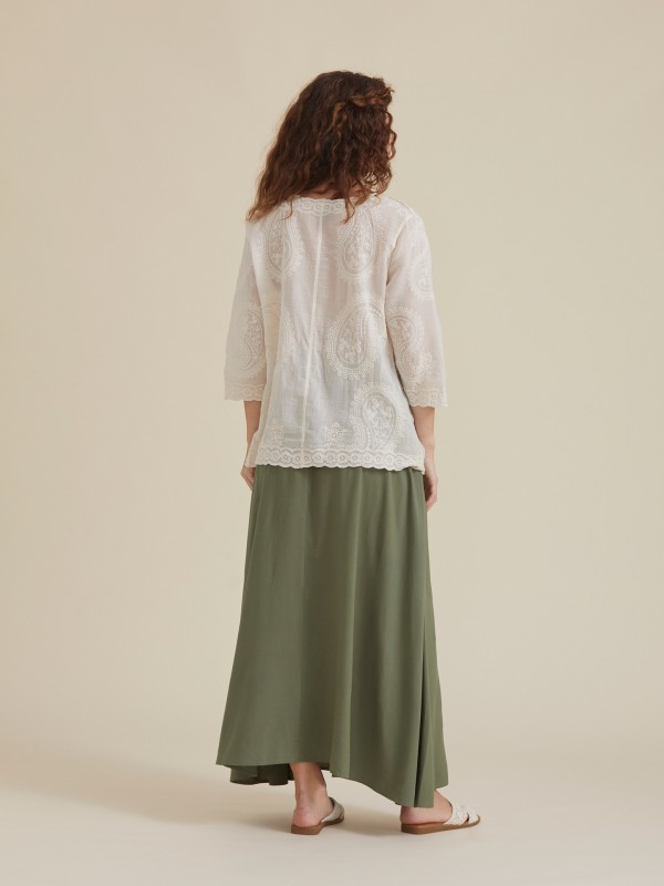 Camisa Bordado Natural