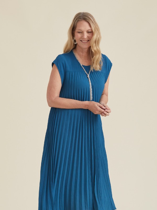Vestido Midi Plissado
