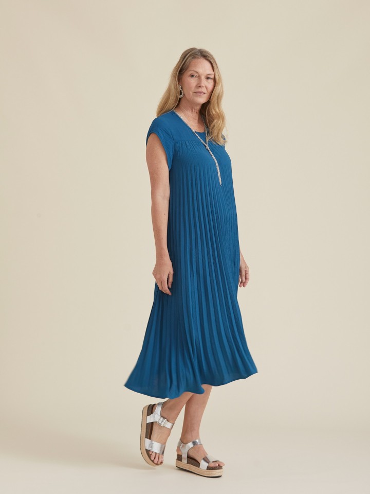 Vestido Midi Plissado