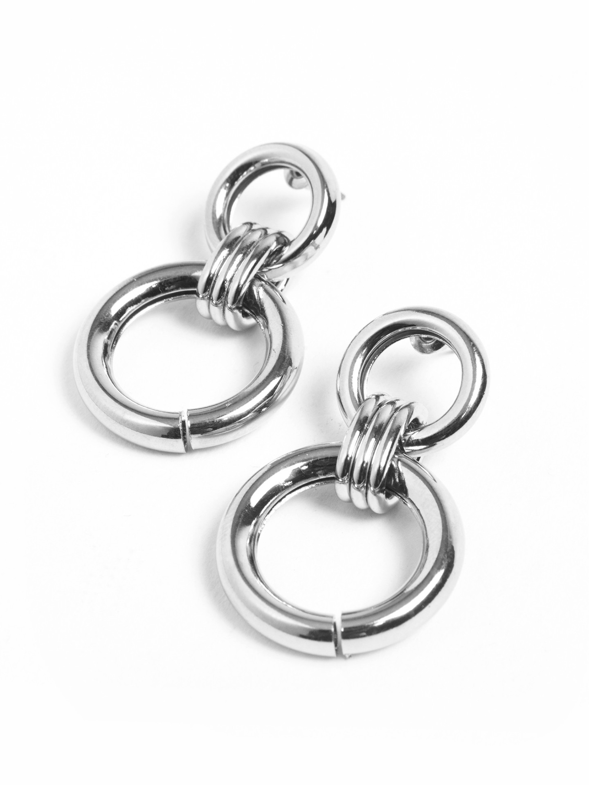 Brincos Hoop Prateados