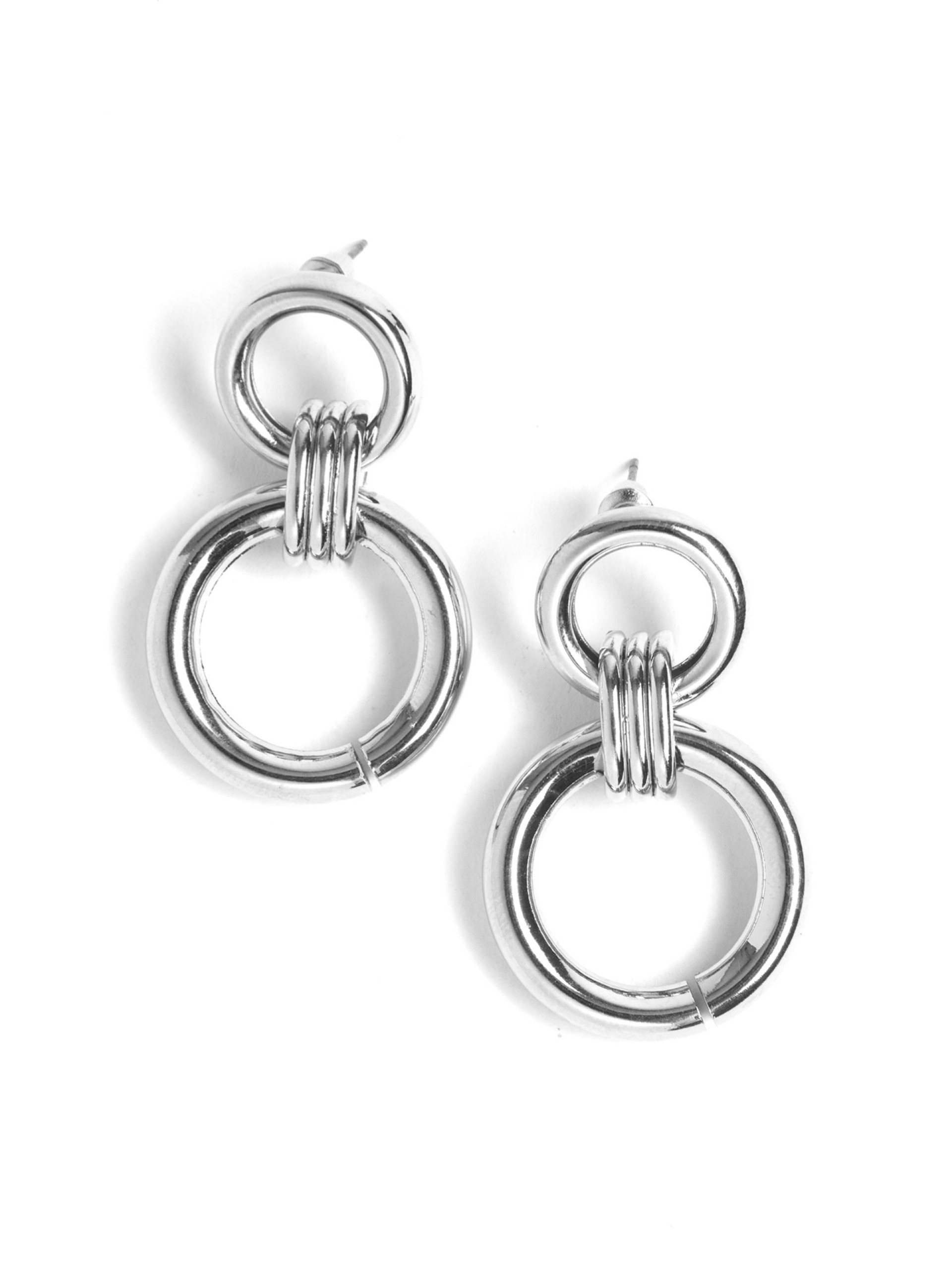 Brincos Hoop Prateados
