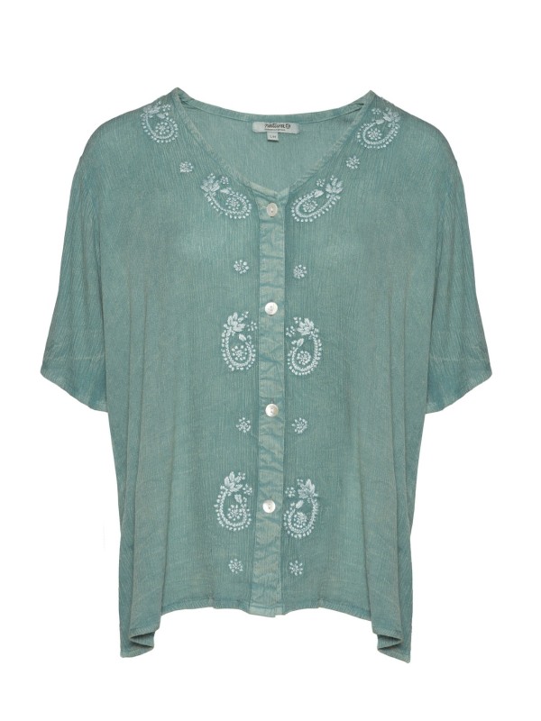 Blusa Bordada Verde