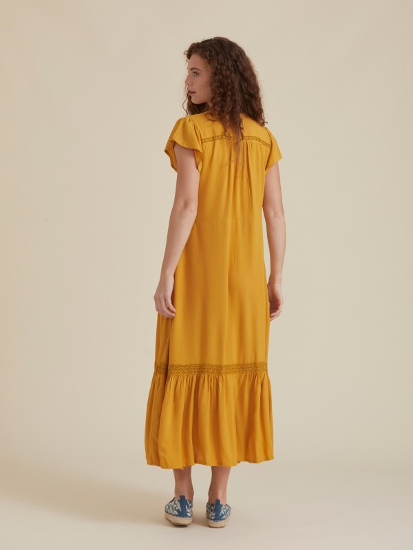Vestido Comprido Mostarda Vestido Comprido Mostarda