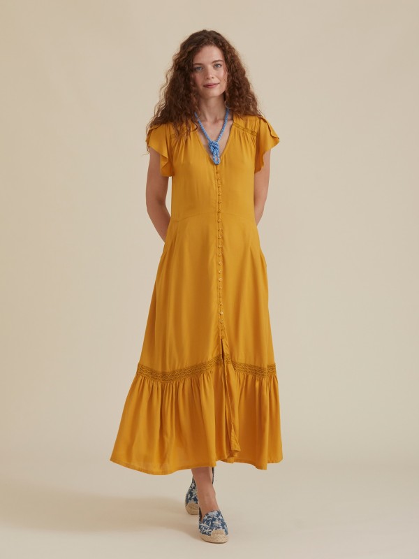 Vestido Comprido Mostarda Vestido Comprido Mostarda