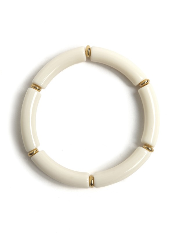Pulseria Dourada & Bege
