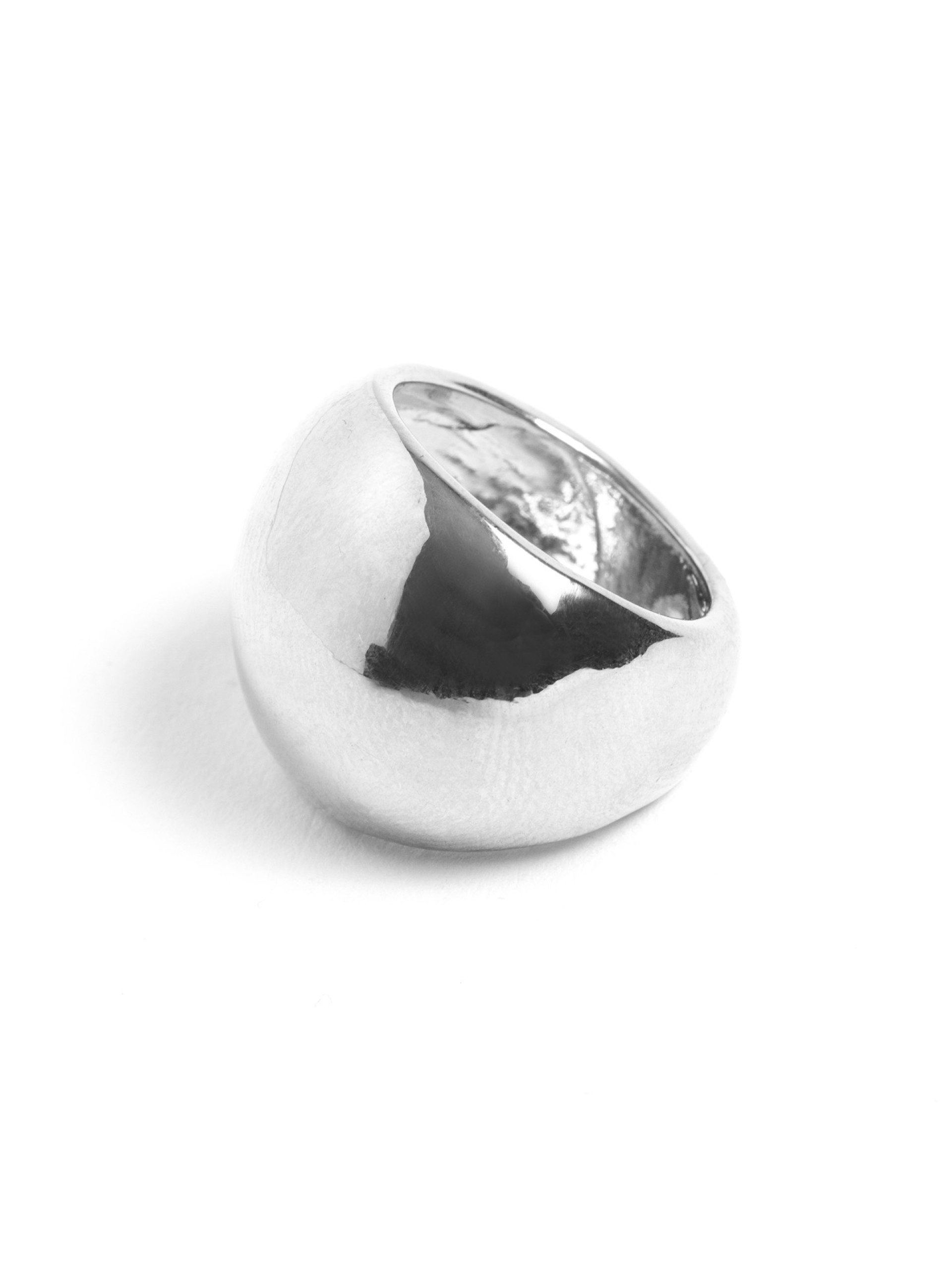 Anel Prateado Classico