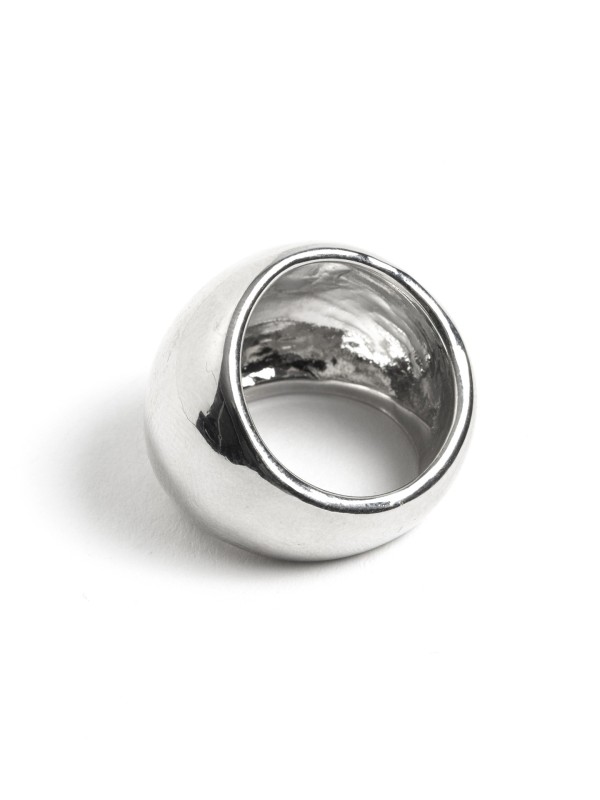 Anel Prateado Classico