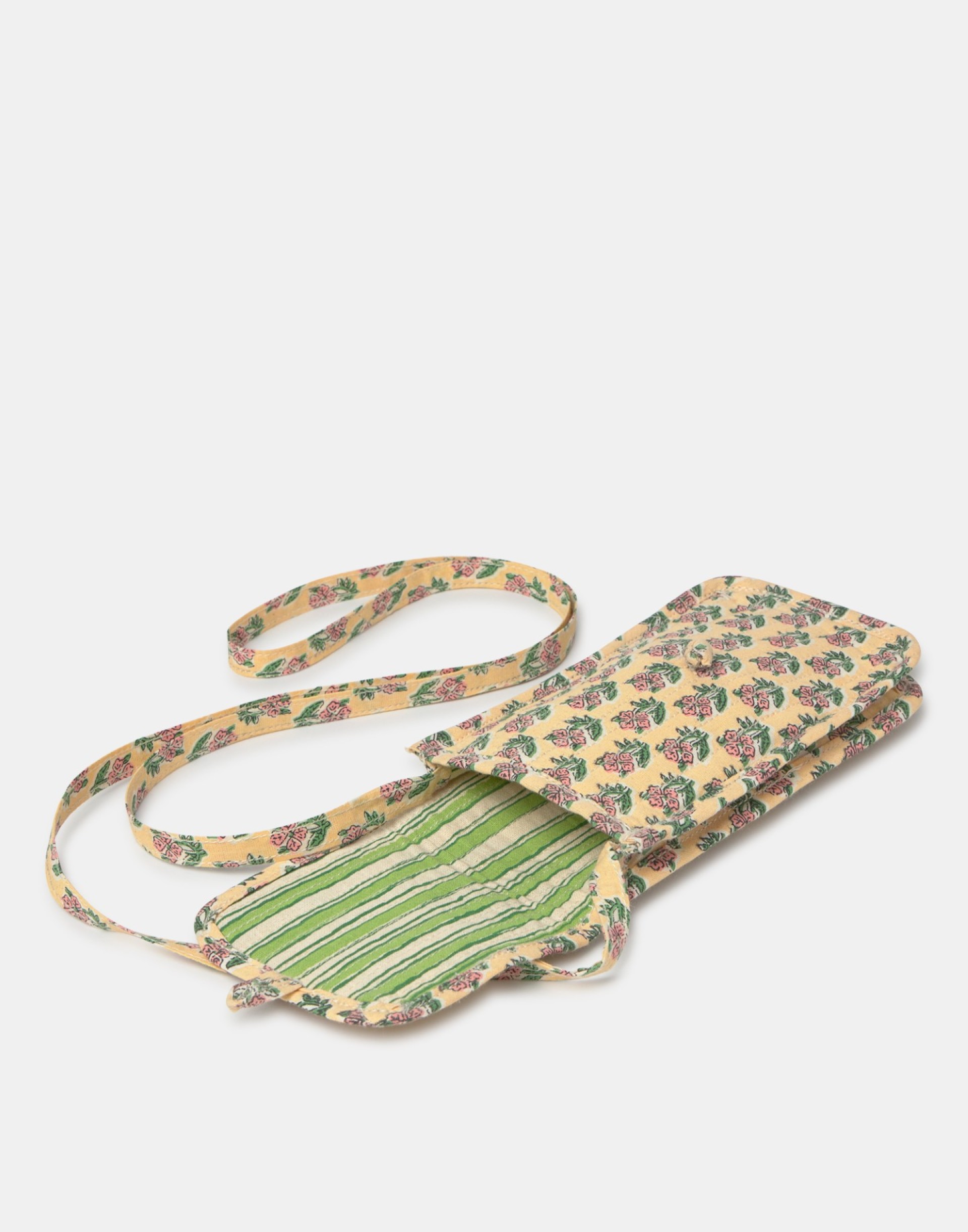 Bolsa floral para oculos/telefone