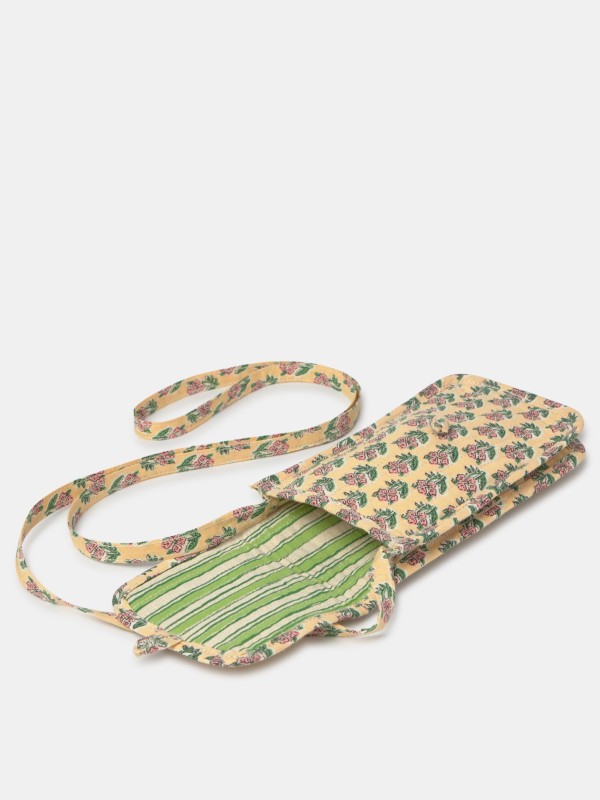 Bolsa floral para oculos/telefone