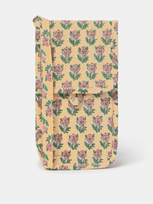 Bolsa floral para oculos/telefone