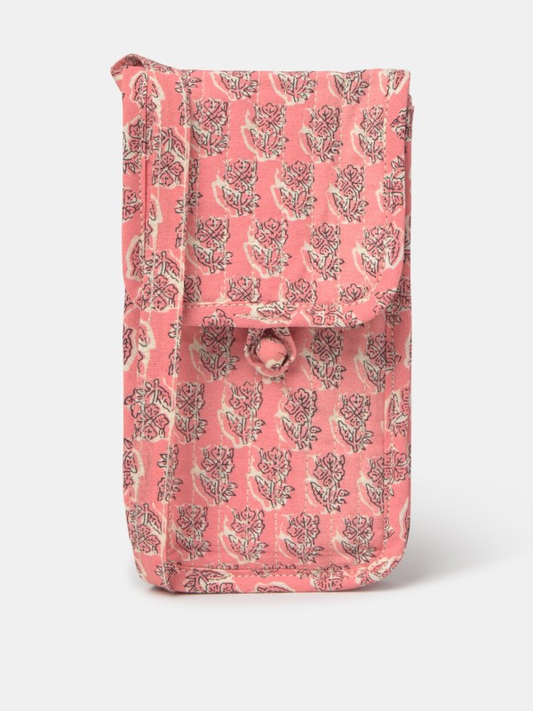 Bolsa floral para oculos/telefone